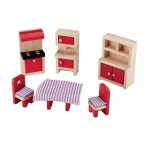 Set mobilier Bucatarie- Sala de Mese de jucarie din lemn